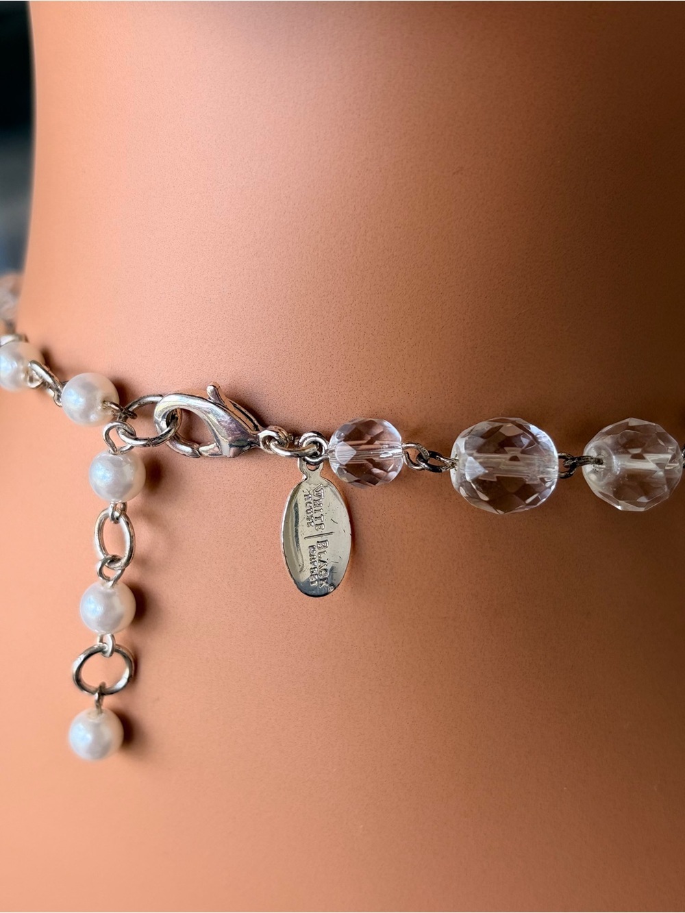 WHBM Pearl and Crystal Bauble Statement Necklace - Picture 7 of 7